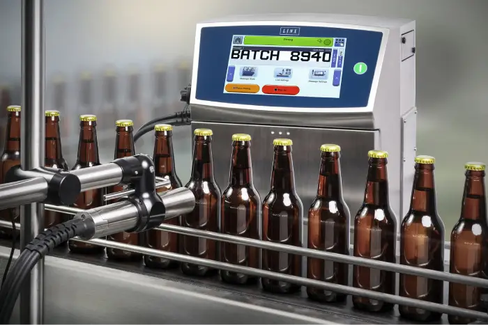 Linx8940 bottles in line